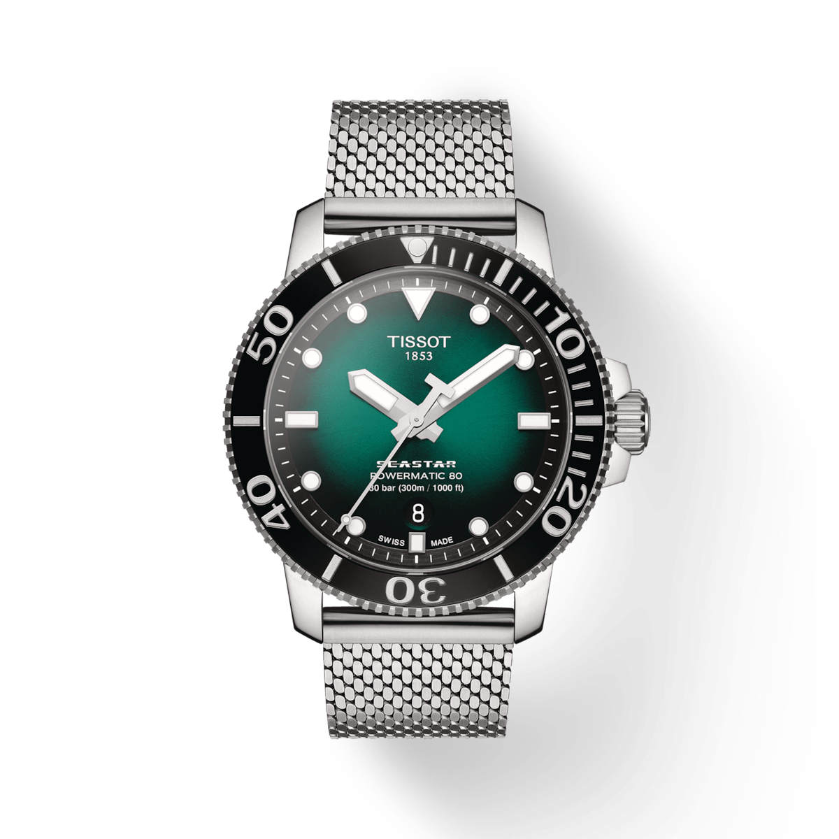 Tissot T-Sport Black & Green Dial Men 43mm