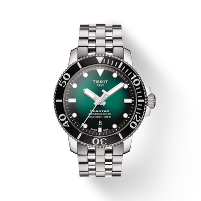 Tissot T-Sport Black & Green Dial Men 43mm T1204071109101