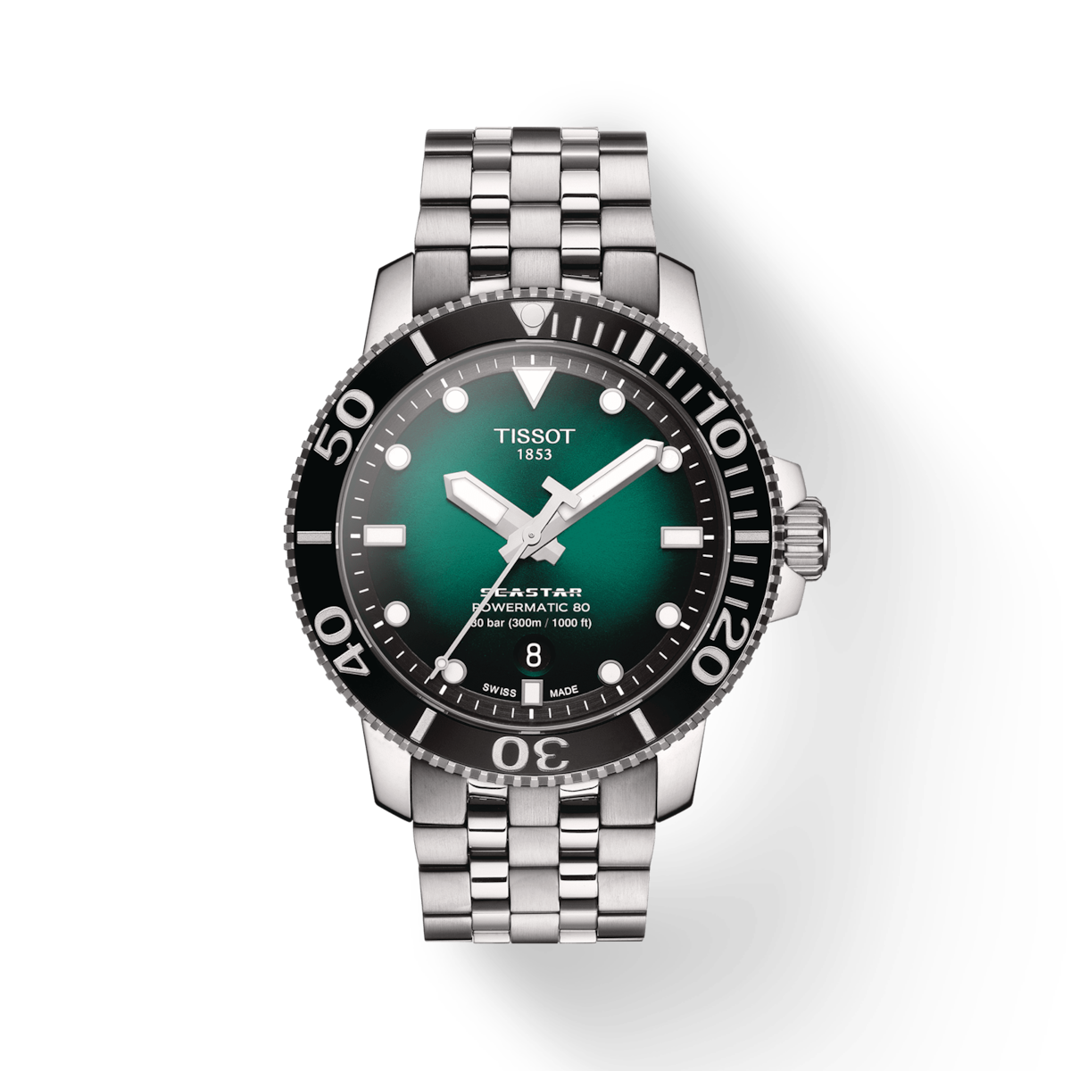 Tissot T-Sport Black & Green Dial Men 43mm T1204071109101