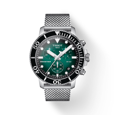Tissot T-Sport Black & Green Dial Men 45.5mm