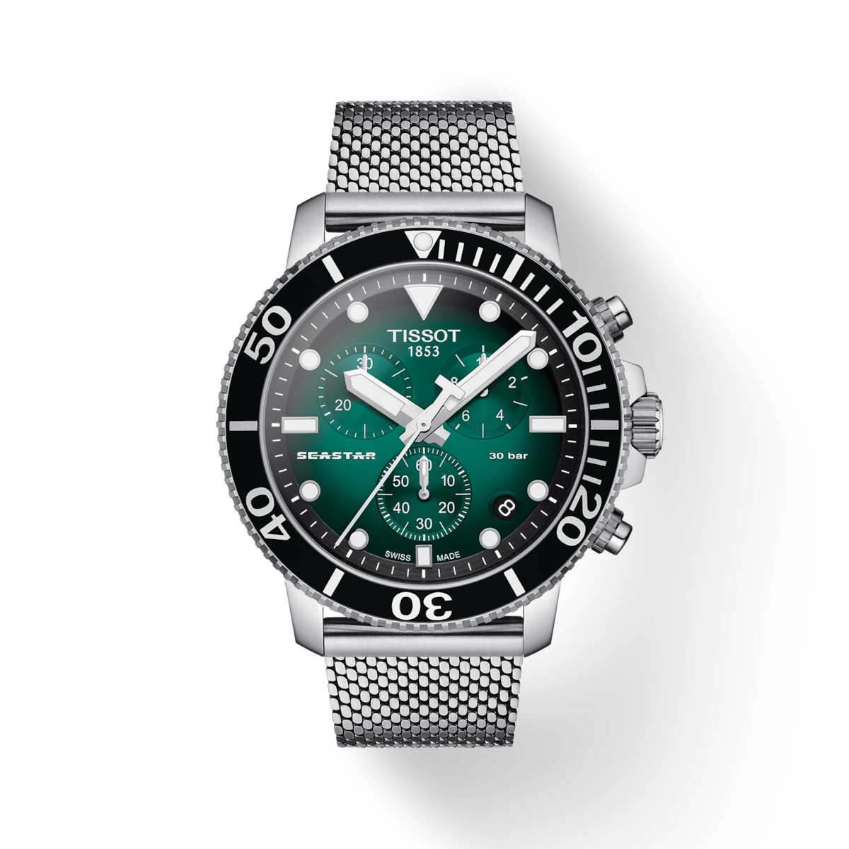 Tissot T-Sport Black & Green Dial Men 45.5mm