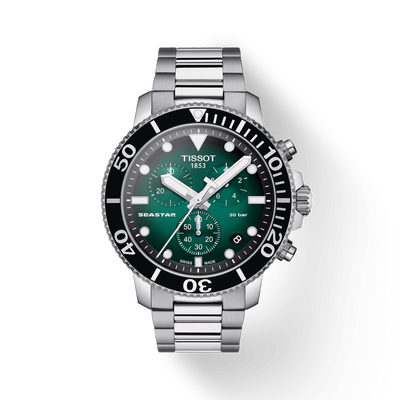 Tissot T-Sport Black & Green Dial Men 45.5mm T1204171109101