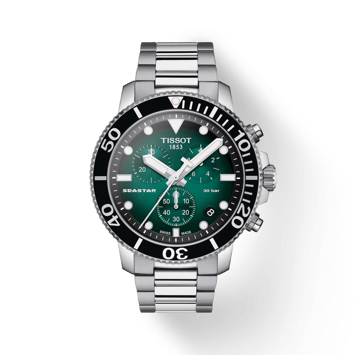Tissot T-Sport Black & Green Dial Men 45.5mm T1204171109101