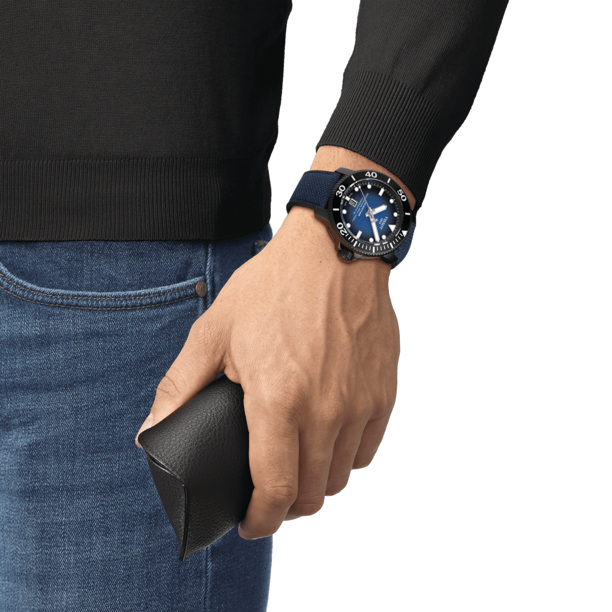 Tissot T-Sport Graded Blue & Black Dial Men 46mm