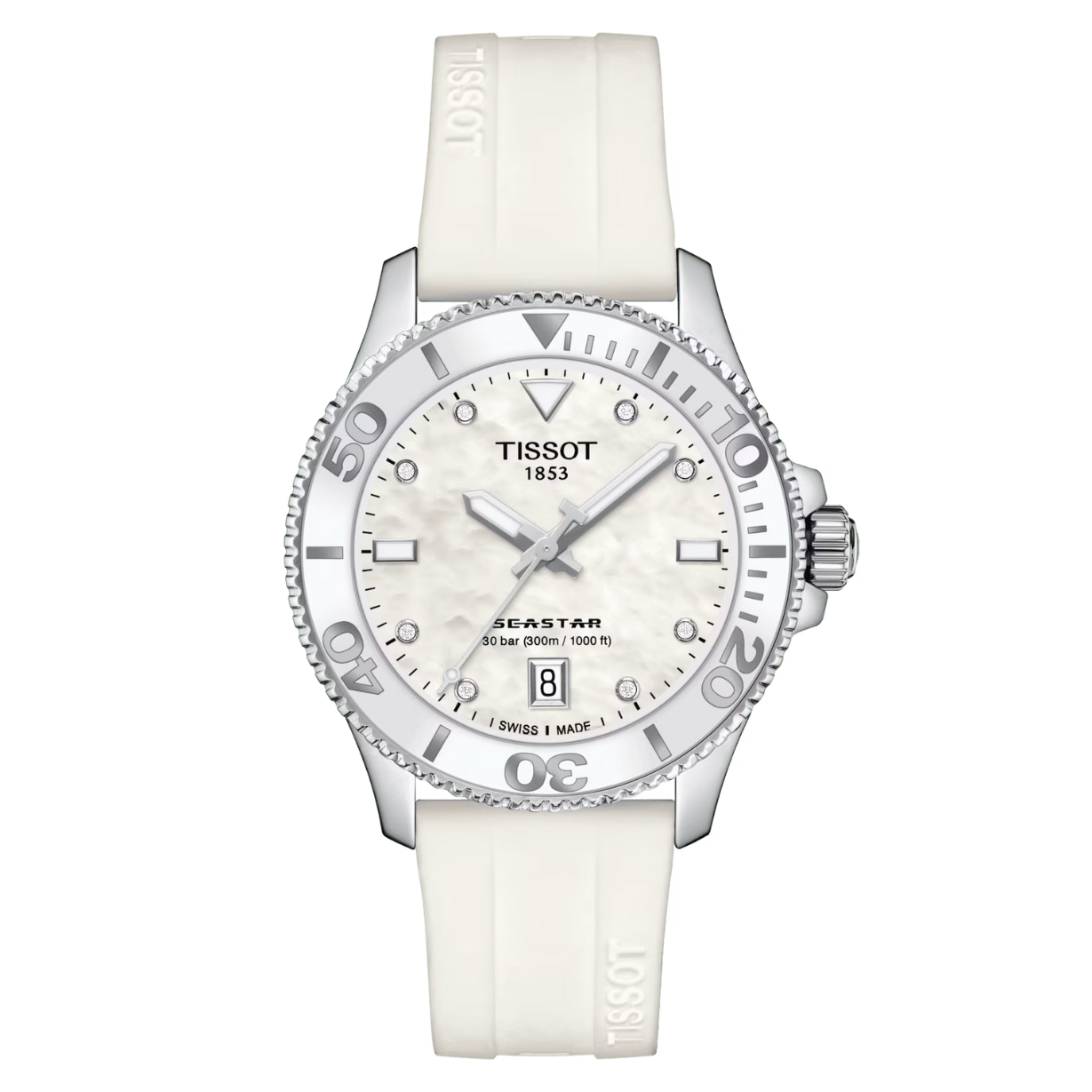 Tissot T-Sport White Mother-Of-Pearl Dial Women 36mm