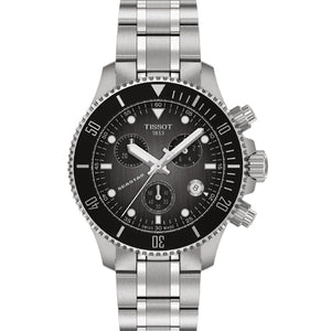 Tissot T-Sport Seastar 1000 Quartz Chronograph Graded Grey Black Dial Men 38mm T1202171106100