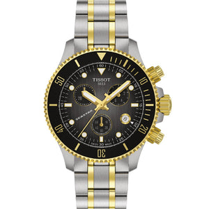 Tissot T-Sport Seastar 1000 Quartz Chronograph Graded Grey Black Dial Men 38mm T1202172206100
