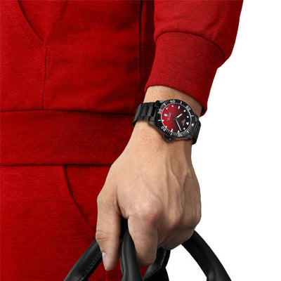 Tissot T-Sport Seastar 1000 Quartz Red Gradient Dial Men 40mm T1204103342100