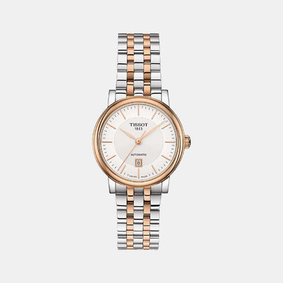 Carson Women Automatic Silver Dial Analog Stainless Steel Watch T1222072203101