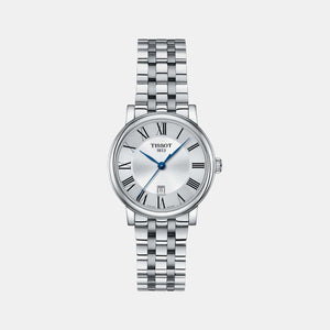 Carson Women Quartz Silver Dial Analog Stainless Steel Watch T1222101103300