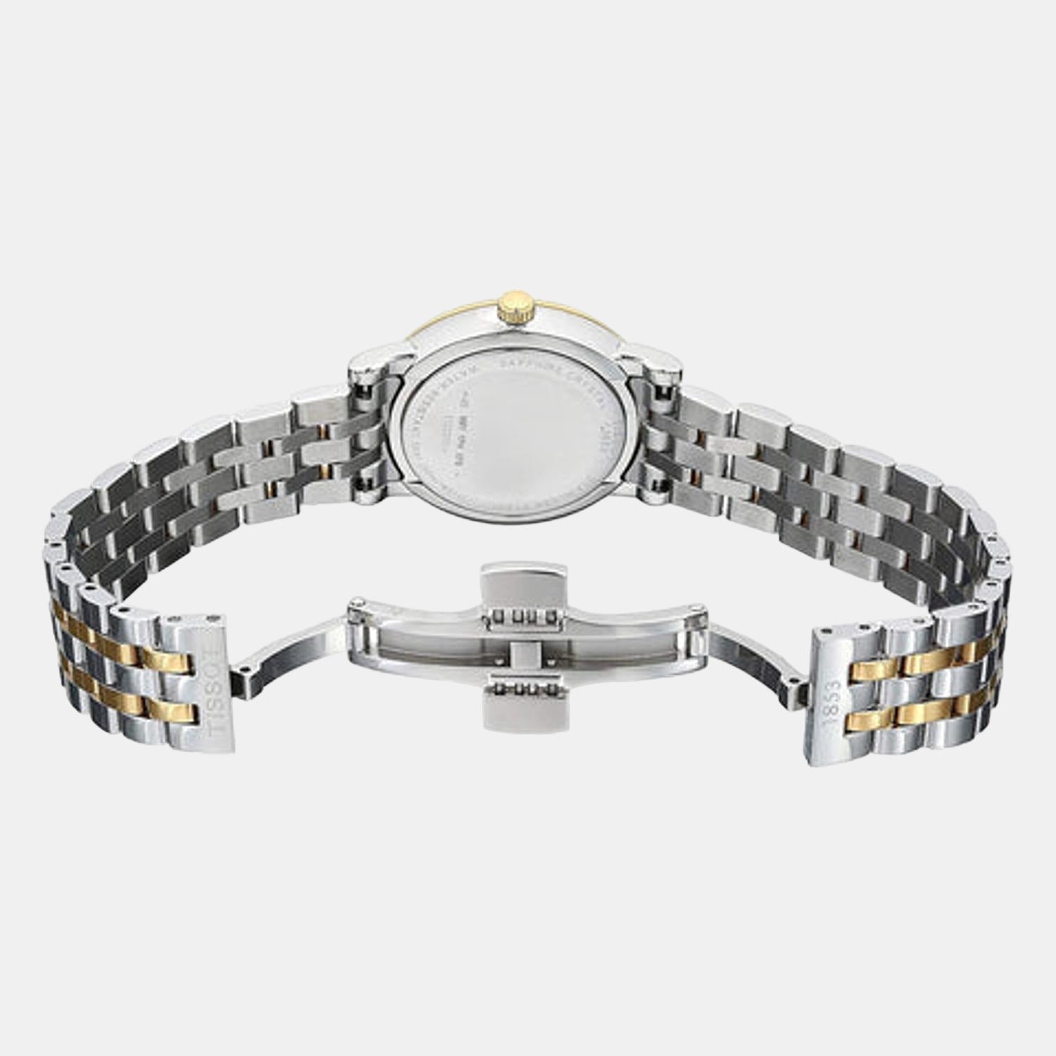 Carson Women Quartz Silver Dial Analog Stainless Steel Watch T1222102203300