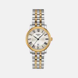 Carson Women Quartz Silver Dial Analog Stainless Steel Watch T1222102203300