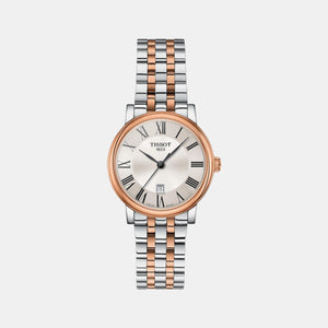 Carson Women Quartz Silver Dial Analog Stainless Steel Watch T1222102203301
