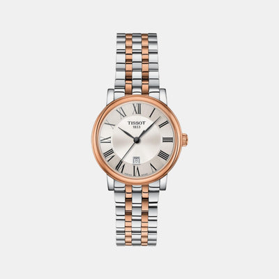 Carson Women Quartz Silver Dial Analog Stainless Steel Watch T1222102203301