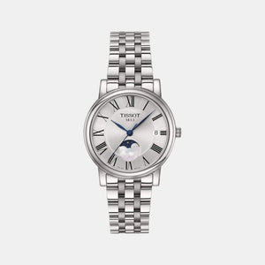 Carson Women Quartz Silver Dial Analog Stainless Steel Watch T1222231103300