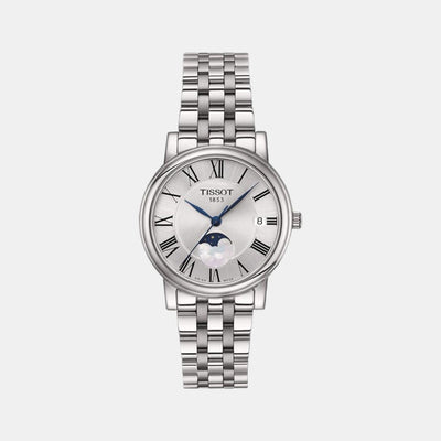 Carson Women Quartz Silver Dial Analog Stainless Steel Watch T1222231103300