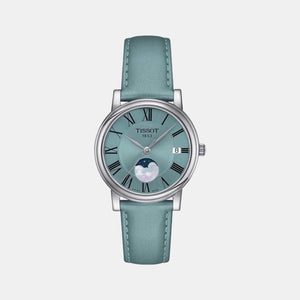 Carson Women Quartz Light Blue Analog Leather Watch T1222231635300