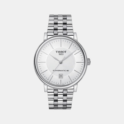 Carson Men Automatic Silver Dial Analog Stainless Steel Watch T1224071103100