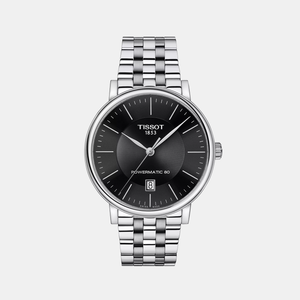 Carson Men Automatic Black Dial Analog Stainless Steel Watch T1224071105100