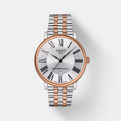 Carson Premium Men Automatic Silver Dial Analog Stainless Steel Watch T1224072203300