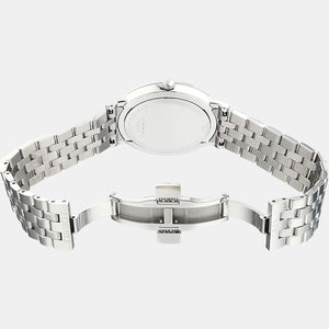 Carson Men Quartz Silver Dial Analog Stainless Steel Watch T1224101103300