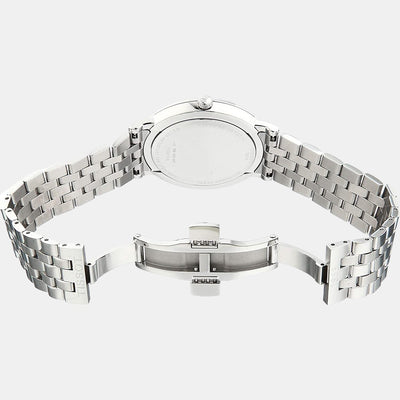 Carson Men Quartz Silver Dial Analog Stainless Steel Watch T1224101103300