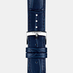 Carson Men Quartz Blue Dial Analog Leather Watch T1224101604300