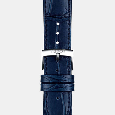 Carson Men Quartz Blue Dial Analog Leather Watch T1224101604300