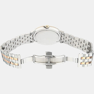 Carson Men Quartz Silver Dial Analog Stainless Steel Watch T1224102203300