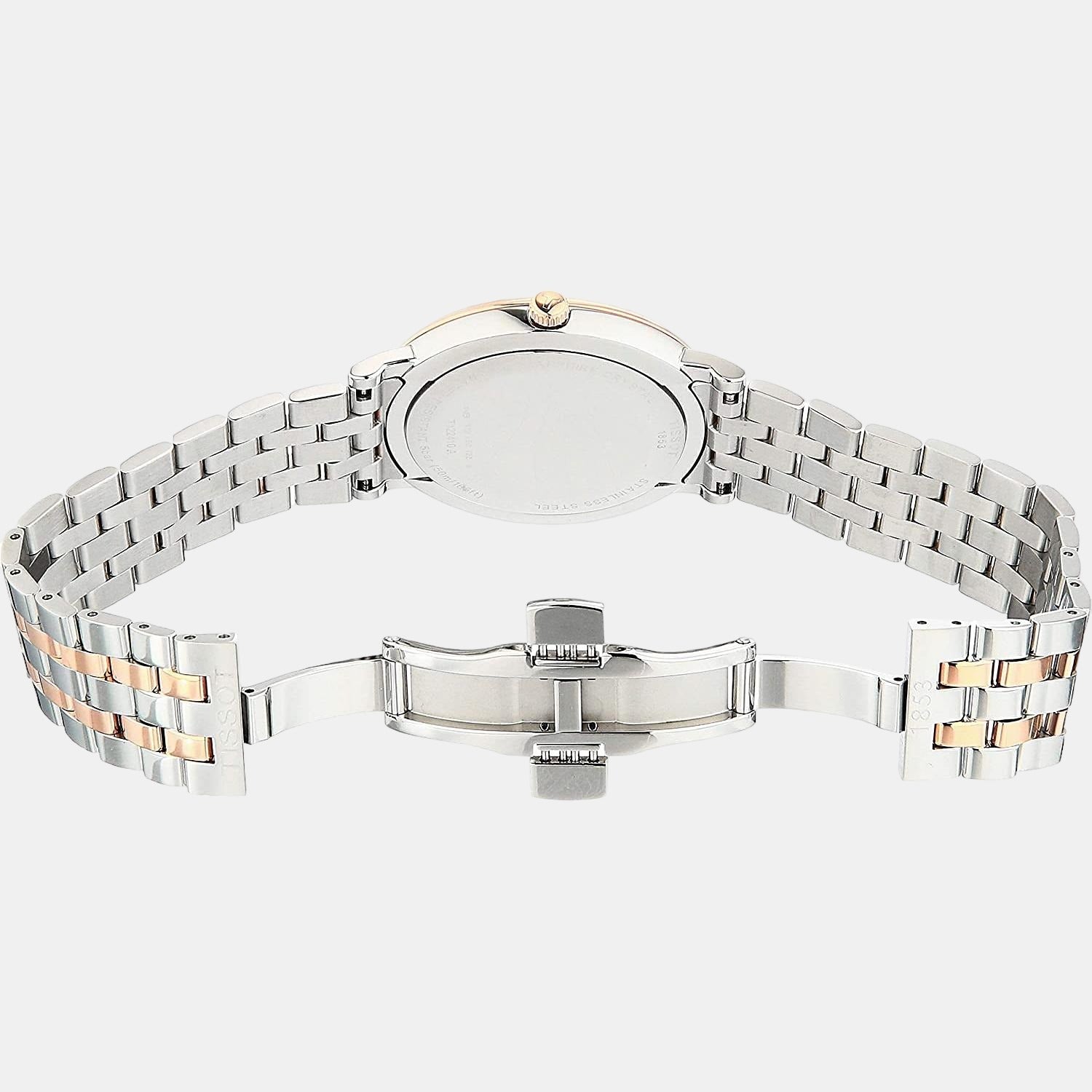 Carson Men Quartz Silver Dial Analog Stainless Steel Watch T1224102203300