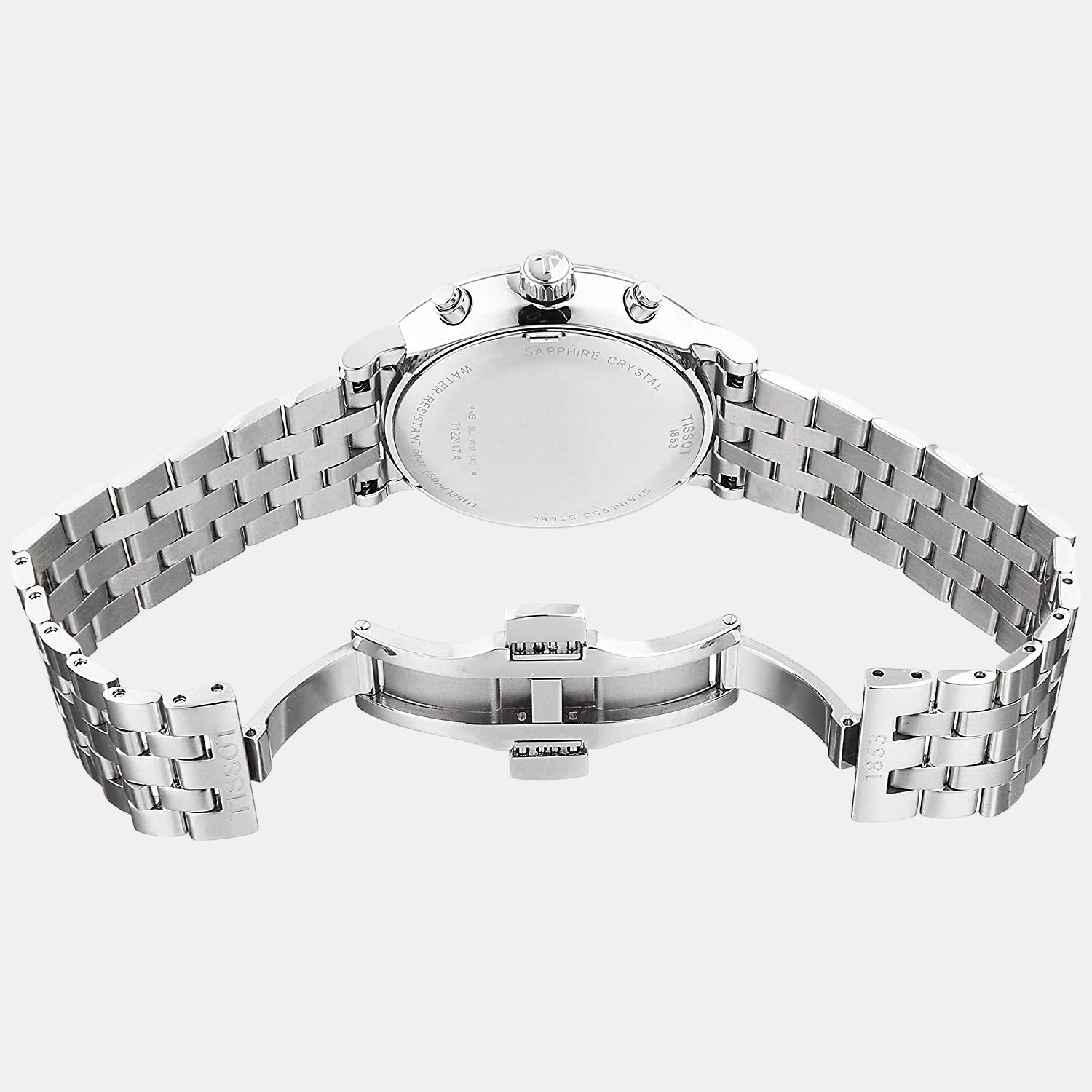 Carson Men Quartz White Dial Chronograph Stainless Steel Watch T1224171101100