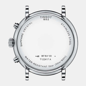 Carson Men Quartz Silver Dial Chronograph Leather Watch T1224171603300