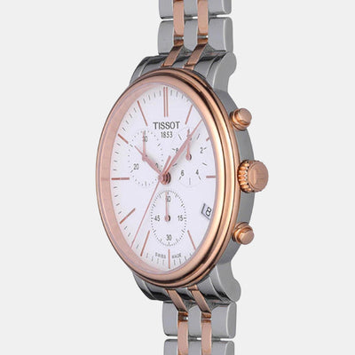 Carson Men Quartz White Dial Chronograph Stainless Steel Watch T1224172201100