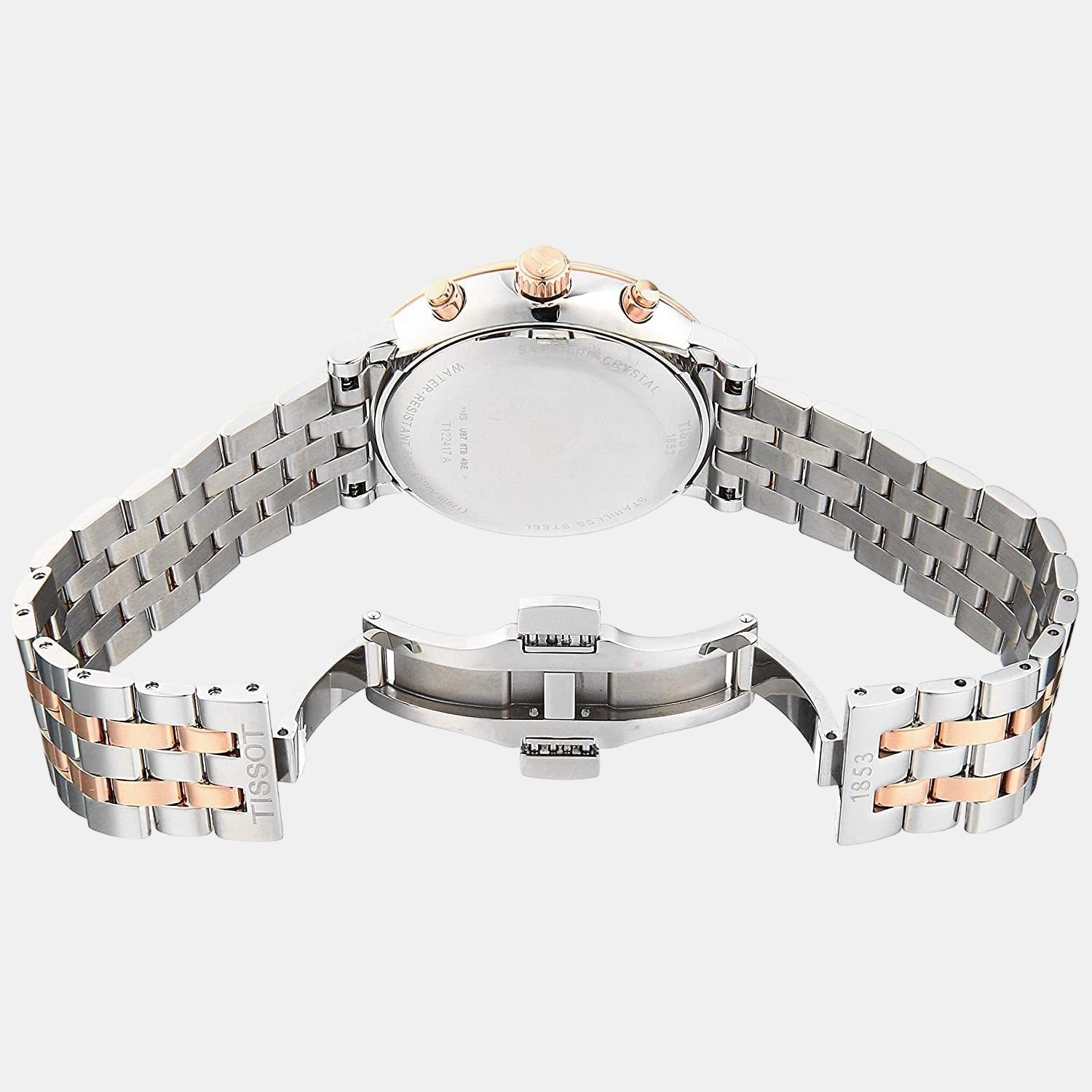 Carson Men Quartz White Dial Chronograph Stainless Steel Watch T1224172201100