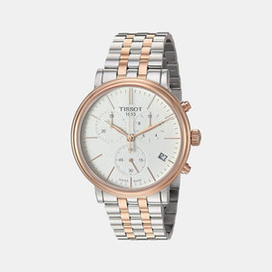 Carson Men Quartz White Dial Chronograph Stainless Steel Watch T1224172201100