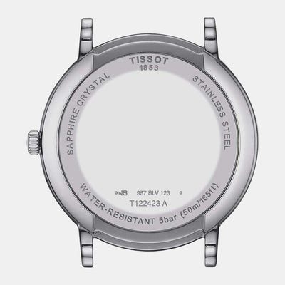 Carson Men Quartz Silver Dial Analog Stainless Steel Watch T1224231103300
