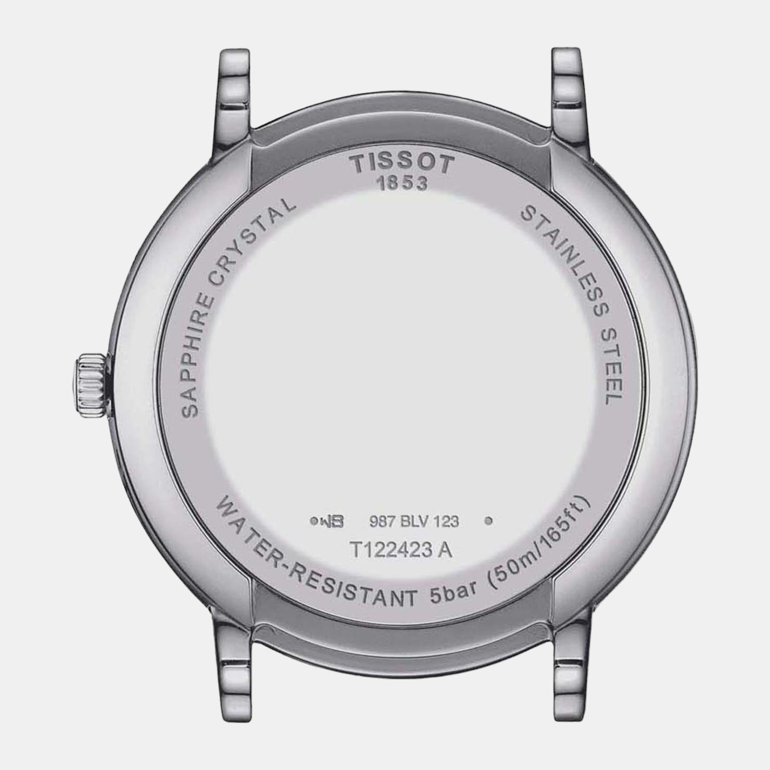 Carson Men Quartz Silver Dial Analog Stainless Steel Watch T1224231103300