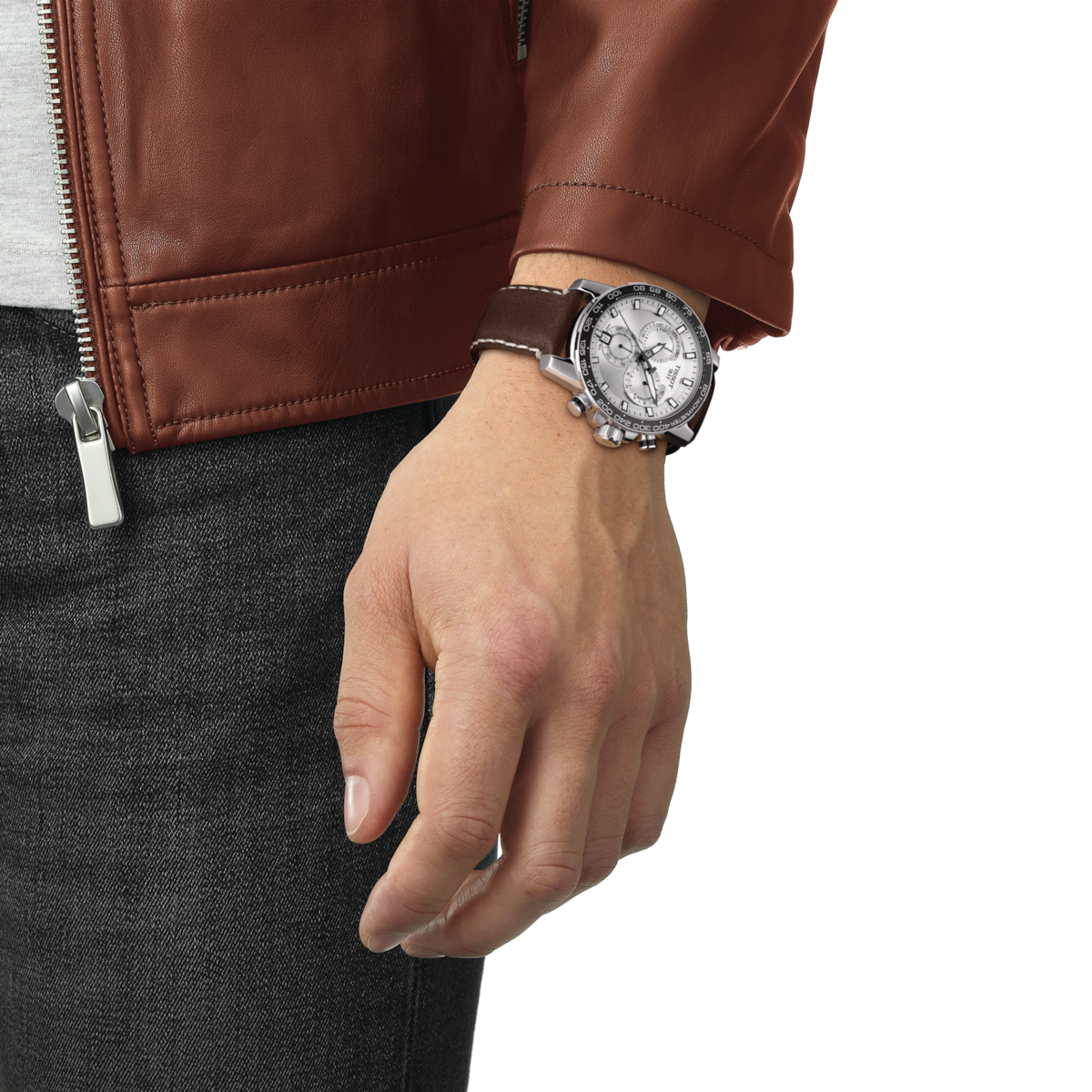 Tissot T-Sport Silver Dial Men 45.5mm