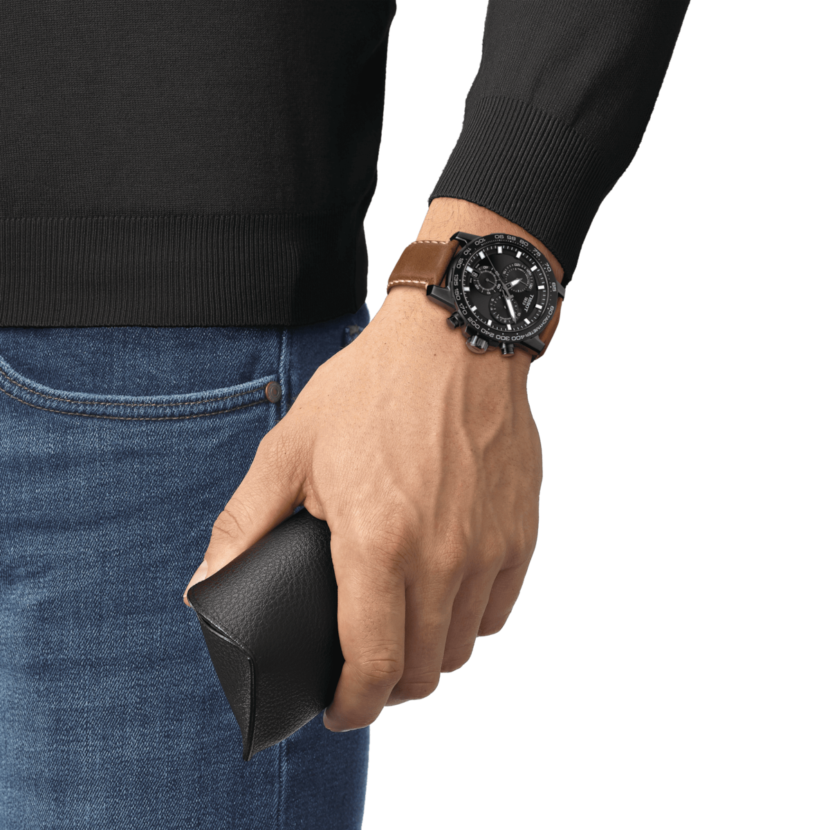 Tissot T-Sport Black Dial Men 45.5mm