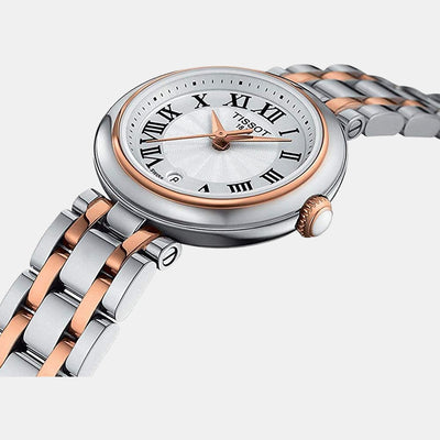 Bellissima Women Quartz White Dial Analog Stainless Steel Watch T1260102201301