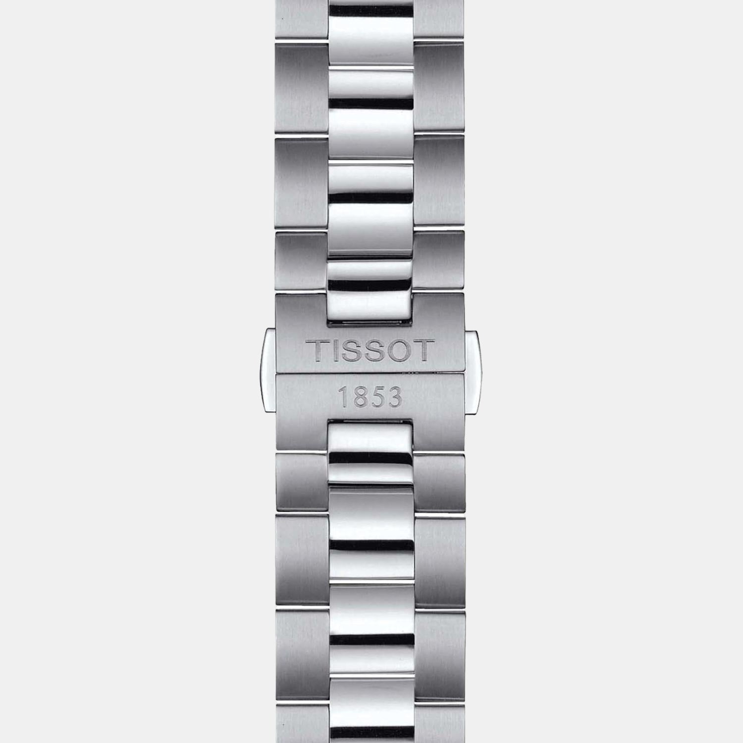 Gentleman Men Automatic Blue Dial Analog Stainless Steel Watch T1274071104100