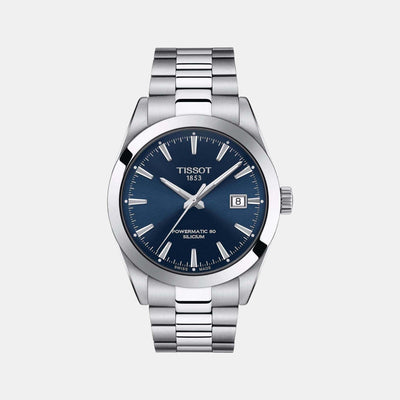 Gentleman Men Automatic Blue Dial Analog Stainless Steel Watch T1274071104100