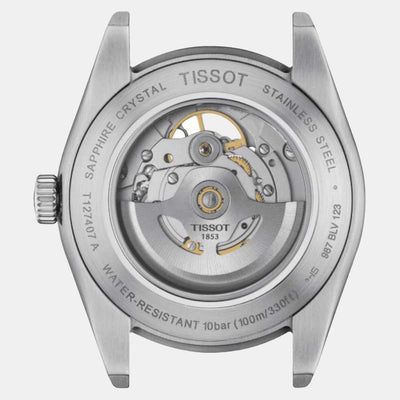 Gentleman Open Heart Men Automatic Blue Dial Analog Stainless Steel Watch T1274071104101