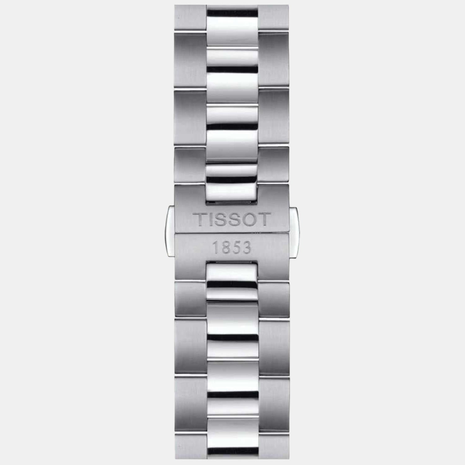 Gentleman Open Heart Men Automatic Blue Dial Analog Stainless Steel Watch T1274071104101