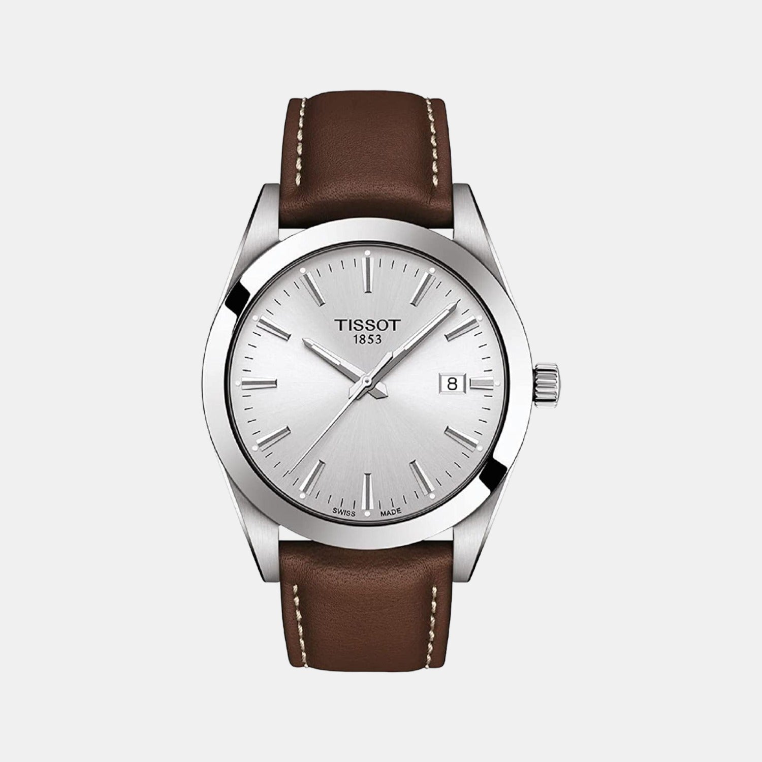Gentleman Men Analog Leather Watch T1274101603100
