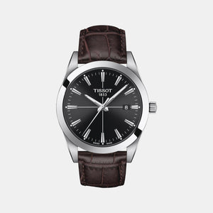 Gentleman Men Analog Leather Watch T1274101605101