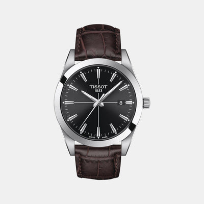 Gentleman Men Analog Leather Watch T1274101605101