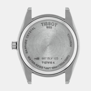 Gentleman Men Quartz Grey Dial Analog Titanium Watch T1274104408100