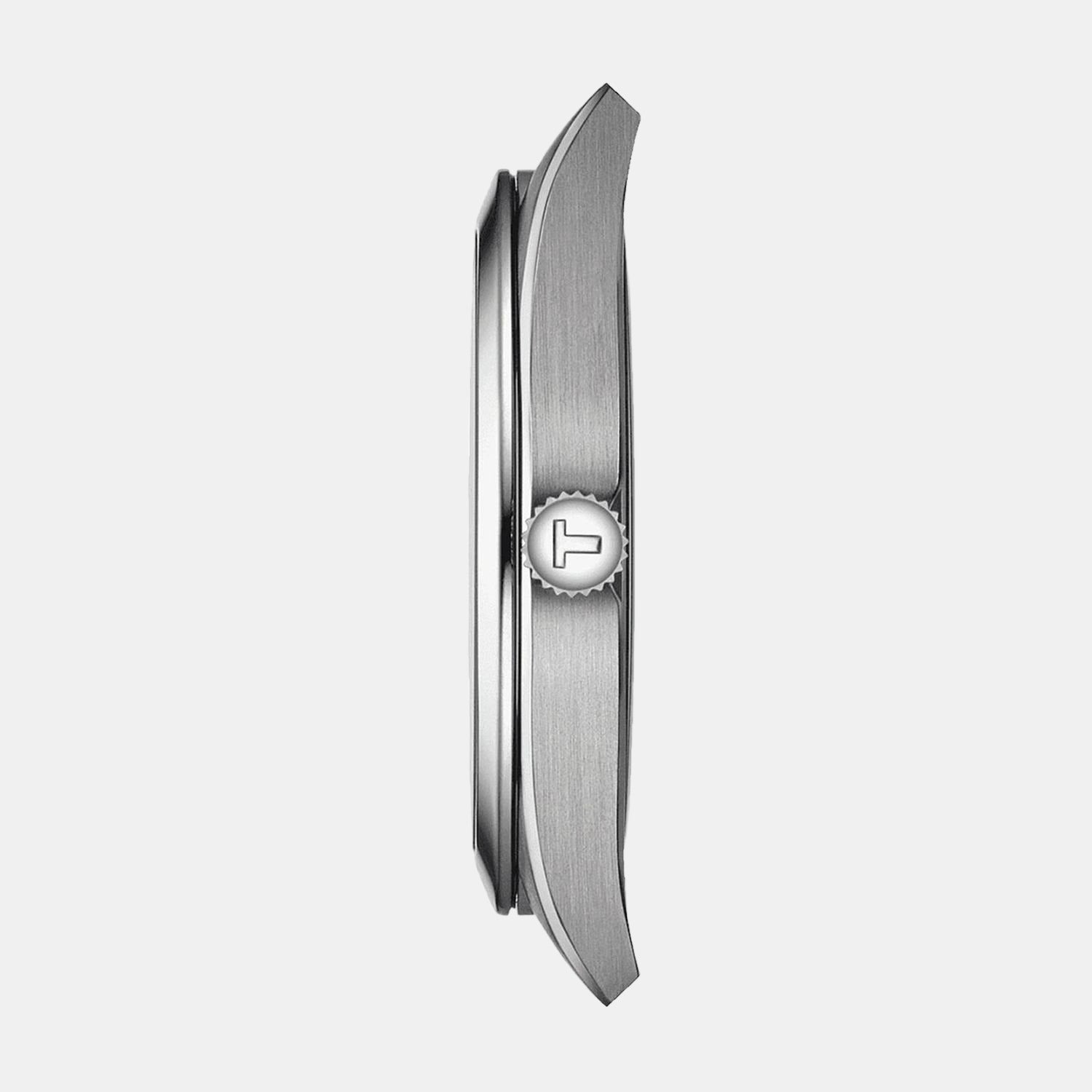 Gentleman Men Quartz Grey Dial Analog Titanium Watch T1274104408100
