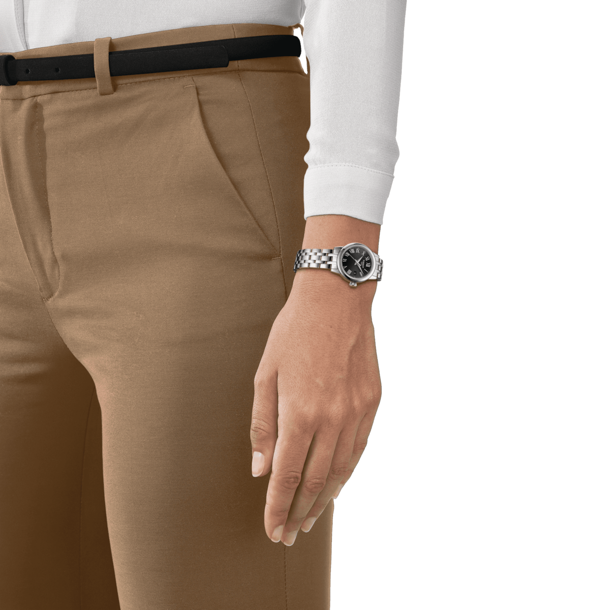 Tissot T-Classic Black Dial Women 28mm